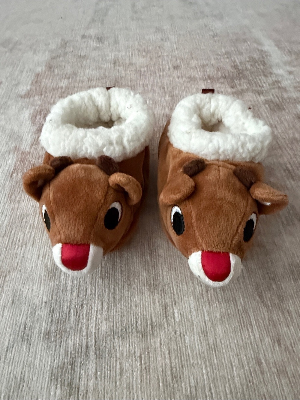 Kids Brown Reindeer Slippers Indoor Shoes